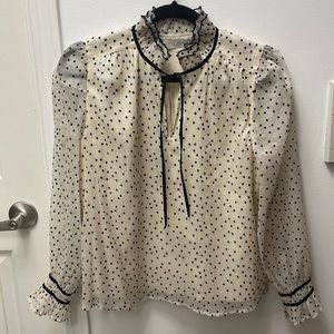 Loft polka dot blouse
